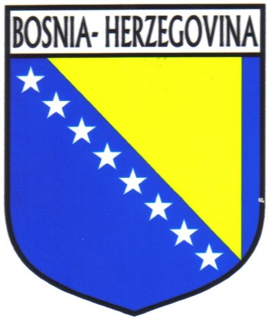 Image 1 of Bosnia-Herzegovina Flag Country Flag Bosnia-Herzegovina Decals Stickers Set of 3