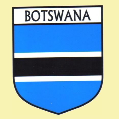Image 0 of Botswana Flag Country Flag Botswana Decals Stickers Set of 3