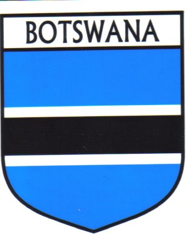 Image 1 of Botswana Flag Country Flag Botswana Decals Stickers Set of 3