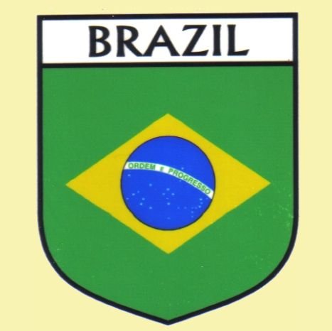 Image 0 of Brazil Flag Country Flag Brazil Decals Stickers Set of 3