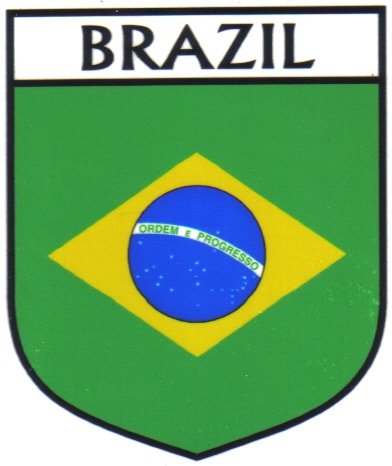 Image 1 of Brazil Flag Country Flag Brazil Decals Stickers Set of 3