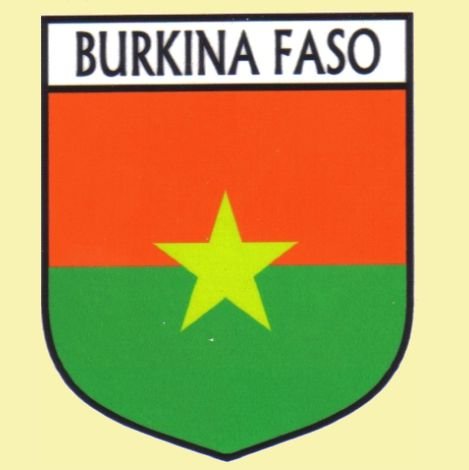 Image 0 of Burkina Faso Flag Country Flag Burkina Faso Decals Stickers Set of 3