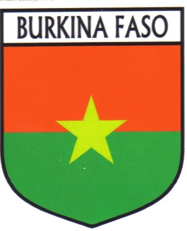Image 1 of Burkina Faso Flag Country Flag Burkina Faso Decals Stickers Set of 3