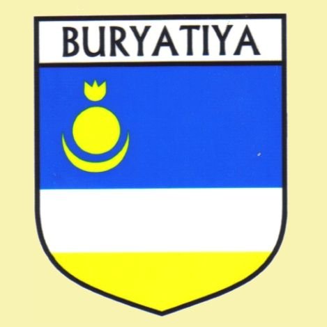 Image 0 of Buryatiya Flag Country Flag Buryatiya Decal Sticker