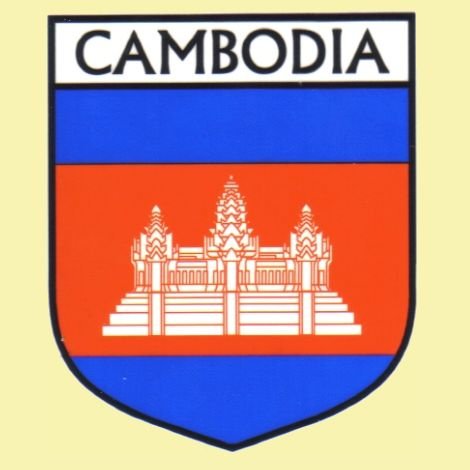 Image 0 of Cambodia Flag Country Flag Cambodia Decals Stickers Set of 3