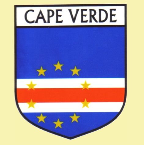 Image 0 of Cape Verde Flag Country Flag Cape Verde Decals Stickers Set of 3