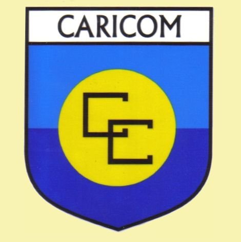 Image 0 of Caricom Flag Country Flag Caricom Decals Stickers Set of 3