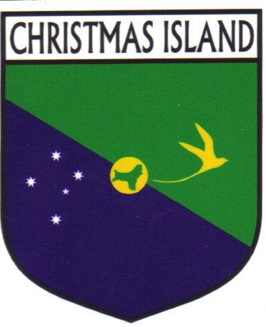 Image 1 of Christmas Island Flag Country Flag Christmas Island Decals Stickers Set of 3