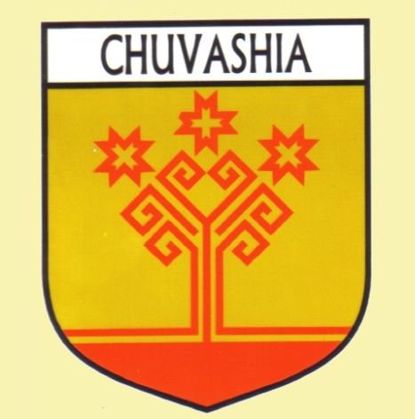 Image 0 of Chuvashia Flag Country Flag Chuvashia Decals Stickers Set of 3