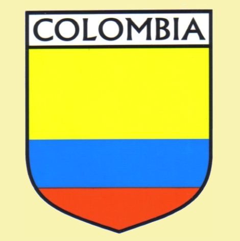 Image 0 of Colombia Flag Country Flag Colombia Decals Stickers Set of 3