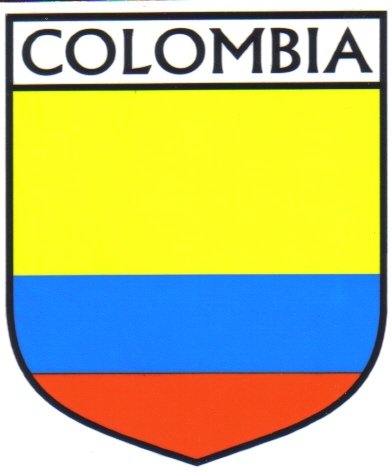 Image 1 of Colombia Flag Country Flag Colombia Decal Sticker