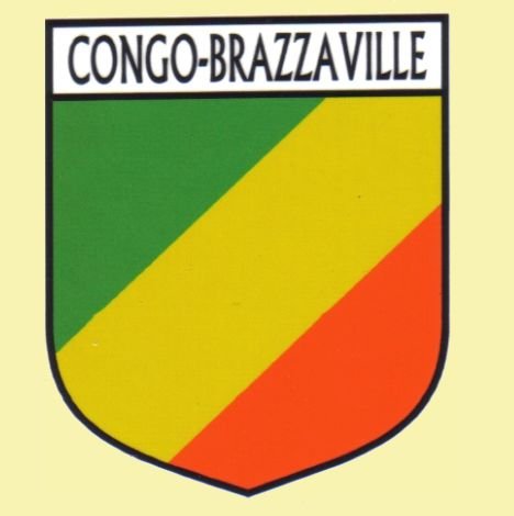 Image 0 of Congo-Brazzaville Flag Country Flag Congo-Brazzaville Decals Stickers Set of 3