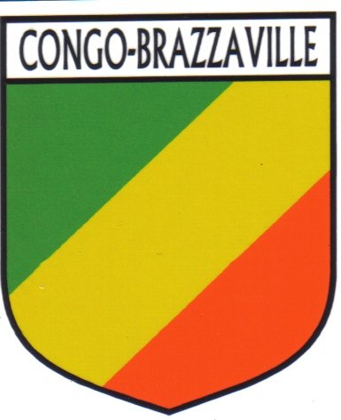 Image 1 of Congo-Brazzaville Flag Country Flag Congo-Brazzaville Decals Stickers Set of 3