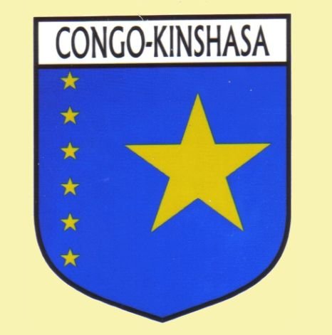 Image 0 of Congo-Kinshasa Flag Country Flag Congo-Kinshasa Decals Stickers Set of 3