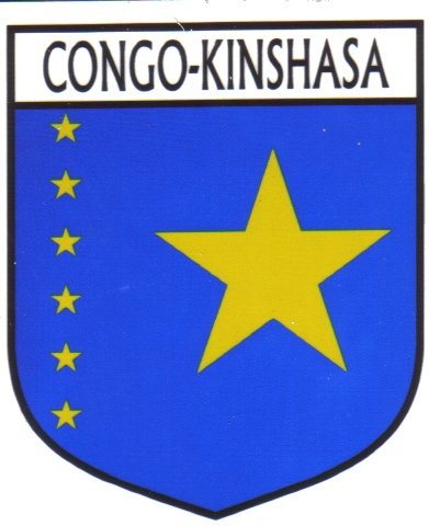 Image 1 of Congo-Kinshasa Flag Country Flag Congo-Kinshasa Decals Stickers Set of 3