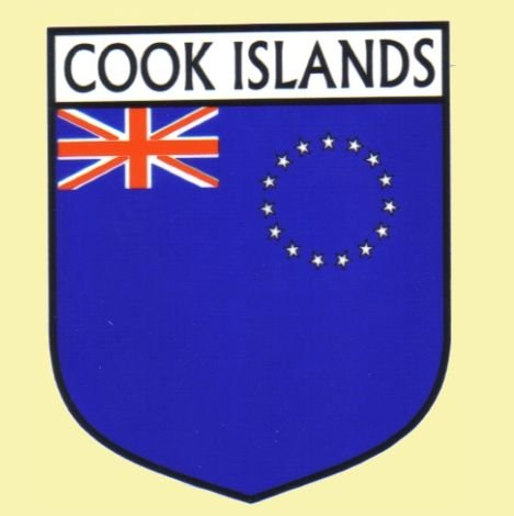 Image 0 of Cook Islands Flag Country Flag Cook Islands Decals Stickers Set of 3