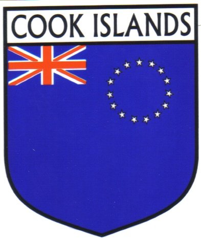 Image 1 of Cook Islands Flag Country Flag Cook Islands Decals Stickers Set of 3