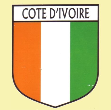 Image 0 of Cote D'Ivoire Flag Country Flag Cote D'Ivoire Decal Sticker
