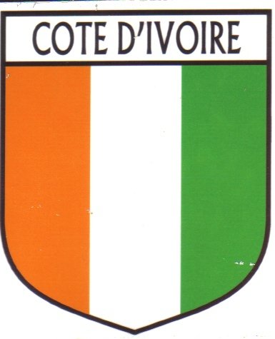 Image 1 of Cote D'Ivoire Flag Country Flag Cote D'Ivoire Decals Stickers Set of 3