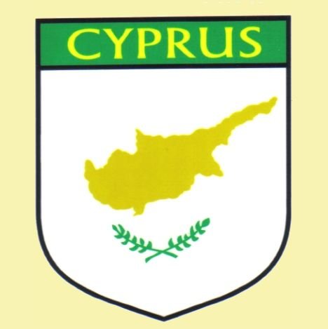 Image 0 of Cyprus Flag Country Flag Cyprus Decals Stickers Set of 3