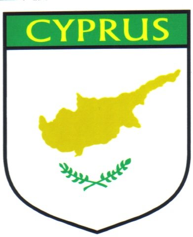 Image 1 of Cyprus Flag Country Flag Cyprus Decals Stickers Set of 3