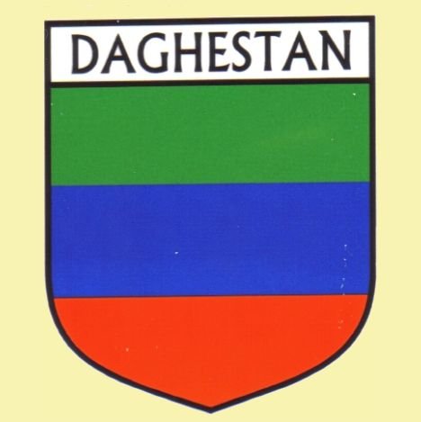 Image 0 of Daghestan Flag Country Flag Daghestan Decals Stickers Set of 3
