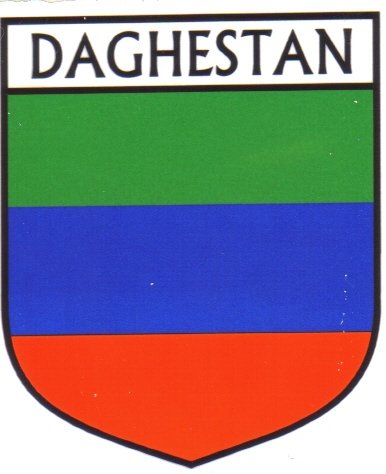 Image 1 of Daghestan Flag Country Flag Daghestan Decals Stickers Set of 3