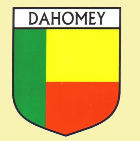 Image 0 of Dahomey Flag Country Flag Dahomey Decals Stickers Set of 3