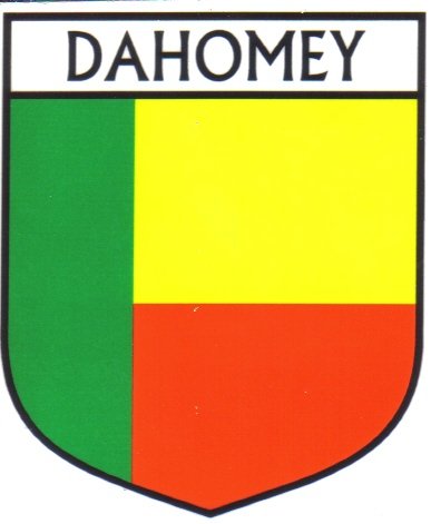 Image 1 of Dahomey Flag Country Flag Dahomey Decals Stickers Set of 3