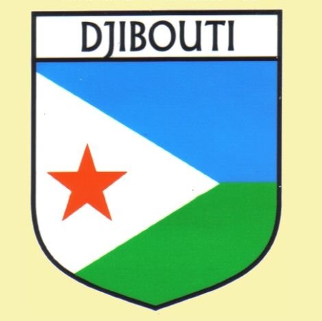 Image 0 of Djibouti Flag Country Flag Djibouti Decals Stickers Set of 3