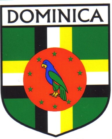 Image 1 of Dominica Flag Country Flag Dominica Decals Stickers Set of 3