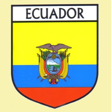 Image 0 of Ecuador Flag Country Flag Ecuador Decals Stickers Set of 3