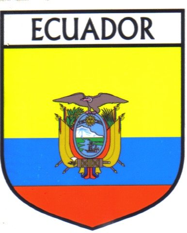 Image 1 of Ecuador Flag Country Flag Ecuador Decals Stickers Set of 3