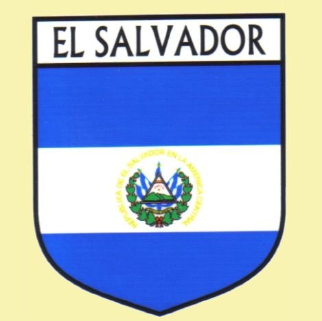 Image 0 of El Salvador Flag Country Flag El Salvador Decals Stickers Set of 3