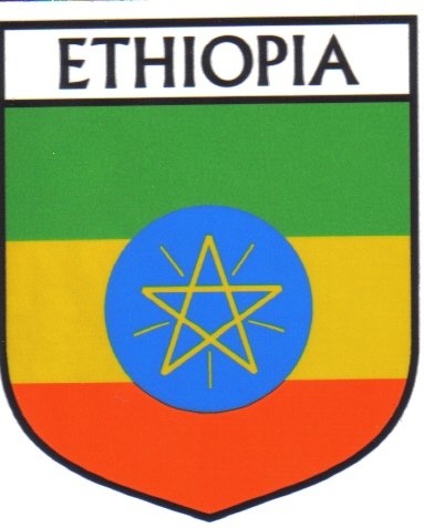 Image 1 of Ethiopia Flag Country Flag Ethiopia Decals Stickers Set of 3