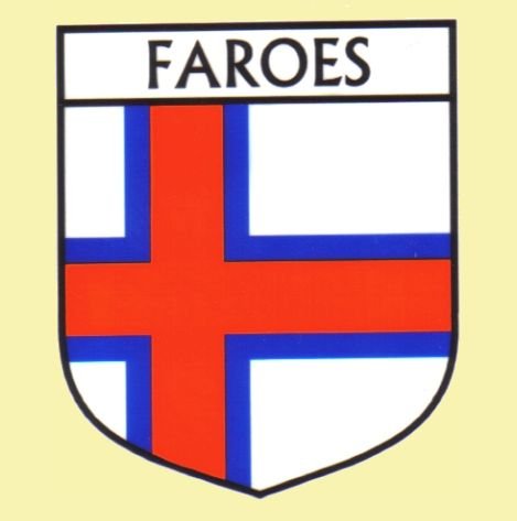 Image 0 of Faroes Flag Country Flag Faroes Decals Stickers Set of 3