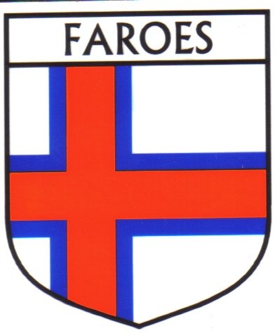 Image 1 of Faroes Flag Country Flag Faroes Decal Sticker