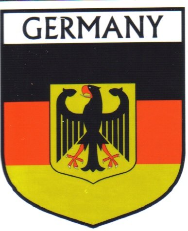 Image 1 of Germany 1 Flag Country Flag Germany 1 Decals Stickers Set of 3