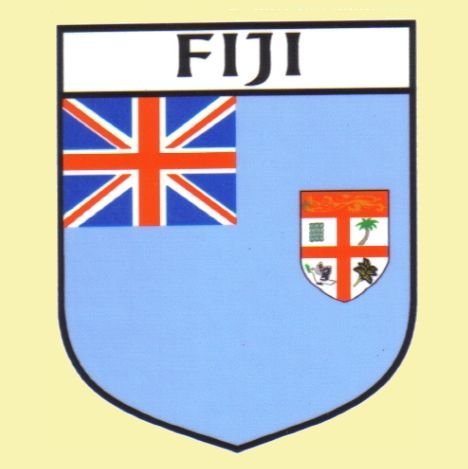 Image 0 of Fiji Flag Country Flag Fiji Decals Stickers Set of 3