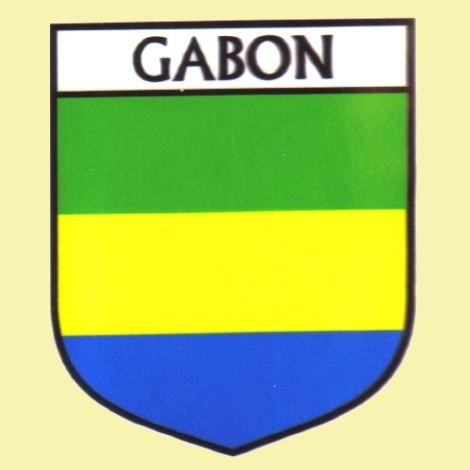 Image 0 of Gabon Flag Country Flag Gabon Decals Stickers Set of 3