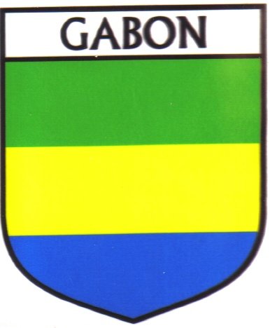 Image 1 of Gabon Flag Country Flag Gabon Decals Stickers Set of 3