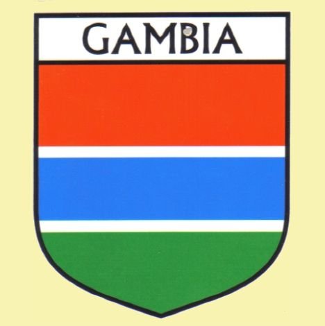 Image 0 of Gambia Flag Country Flag Gambia Decals Stickers Set of 3