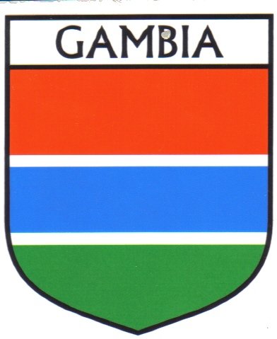 Image 1 of Gambia Flag Country Flag Gambia Decals Stickers Set of 3