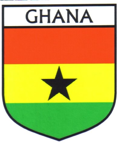 Image 1 of Ghana Flag Country Flag Ghana Decals Stickers Set of 3