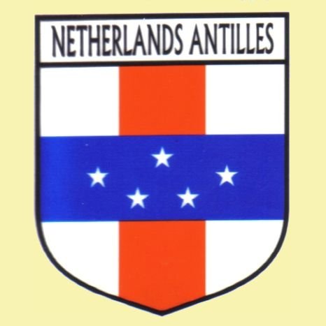 Image 0 of Netherlands Antilles Flag Country Flag Netherlands Decals Stickers Set of 3