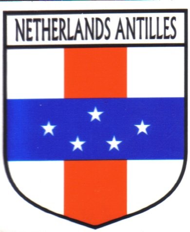 Image 1 of Netherlands Antilles Flag Country Flag Netherlands Decals Stickers Set of 3