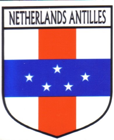 Image 1 of Netherlands Antilles Flag Country Flag Netherlands Decals Stickers Set of 3