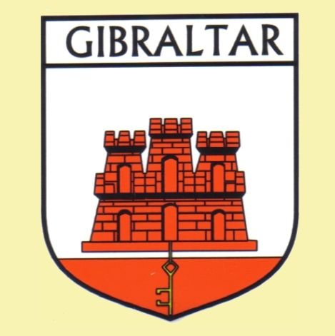 Image 0 of Gibraltar Flag Country Flag Gibraltar Decals Stickers Set of 3