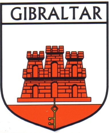 Image 1 of Gibraltar Flag Country Flag Gibraltar Decals Stickers Set of 3