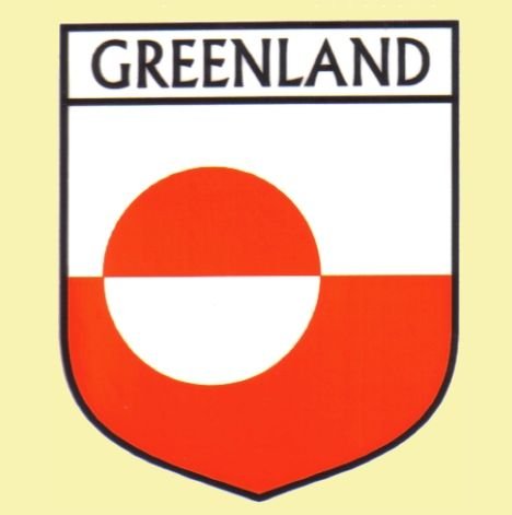 Image 0 of Greenland Flag Country Flag Greenland Decal Sticker